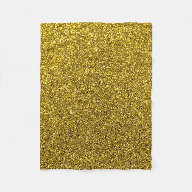 Gold Glitzer Fleece Blanket (Vorderseite)