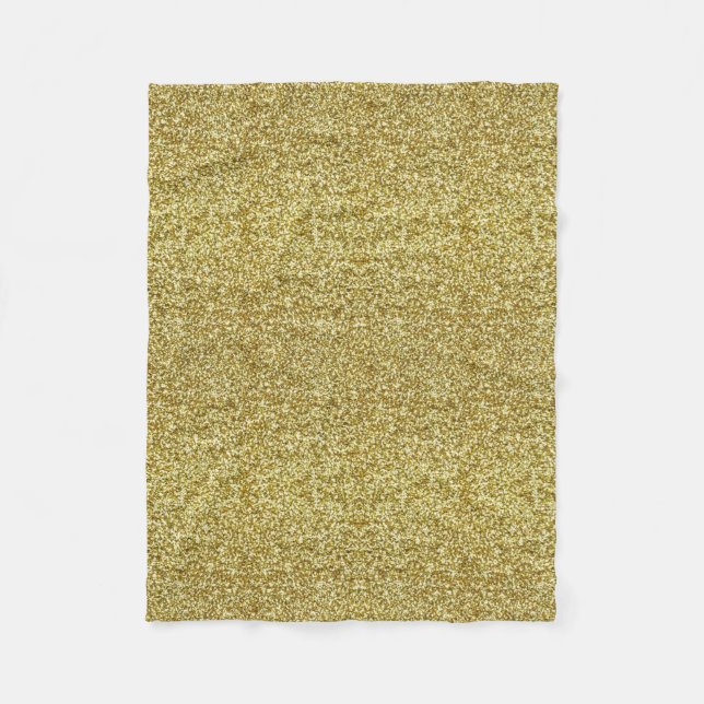 Gold Glitzer Fleece Blanket (Vorderseite)