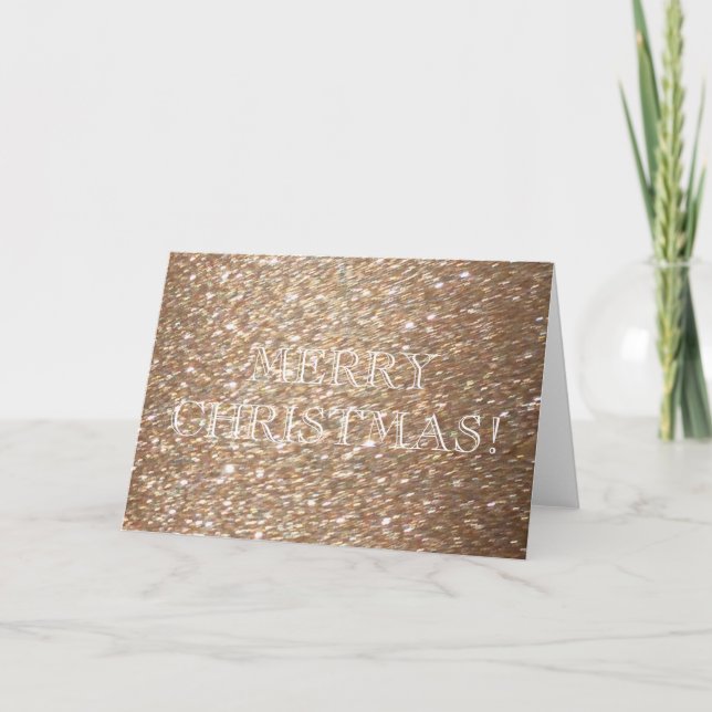 Gold Glitzer Frohe Weihnachten Glamour (Vorderseite)