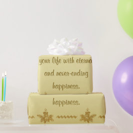 Gold Glitzer Frohe Weihnachten, Weihnachtsmann auf Geschenkpapier