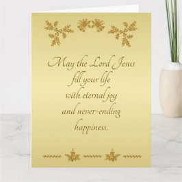 Gold Glitzer Frohe Weihnachten, Weihnachtsmann auf Karte