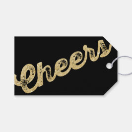 Gold Glitzer Frohe Weihnachtsgeschenke Tag Geschenkanhänger