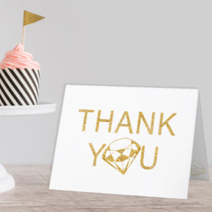 Gold Glitzer Gem Birthday Dankeschön Card für Girl Dankeskarte