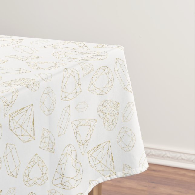 Gold Glitzer Gemstone Geburtstagsparty Tableclout Tischdecke (Beispiel)