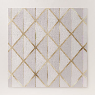 Gold Glitzer, geometrisches Rhombus Muster. Puzzle