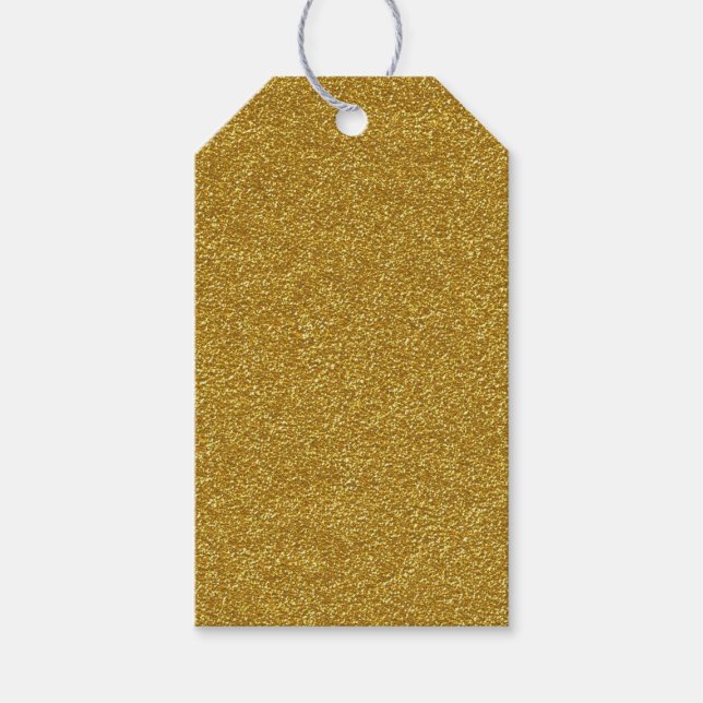 Gold Glitzer Geschenkanhänger (Vorderseite)