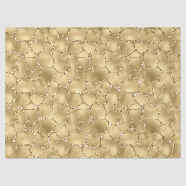 Gold Glitzer Giraffe Print        Seidenpapier (Vorderseite)