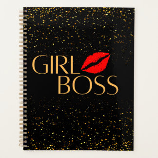 Gold Glitzer Girl Boss Planner Planer