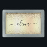 Gold Glitzer Girly Luxus Moderne Monogram Name Rechteckige Gürtelschnalle<br><div class="desc">Gold-Imitate belichten metallische Sparkle-Glitzer gebürstetes Metall Monogramm Name Gürtel Verschluss. Das macht den perfekten Abschluss,  süß 16 16.,  18.,  21.,  30.,  40.,  50.,  60.,  70.,  80.,  90.,  100. Geburtstag,  Hochzeit,  Brautparty,  Jubiläum,  Babydusche oder Junggeselinnen-Abschied Geschenk für jemanden,  der Luxus und Chic Stil Lieben glänze.</div>