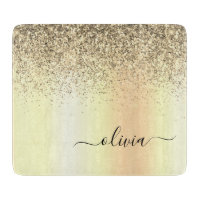 Gold Glitzer Girly Luxus Moderne Monogram Name