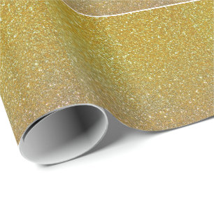 Gold Glitzer Glam Imitate Fossilien Geschenkpapier