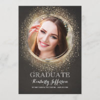 Gold Glitzer Glamour Modernes Abschluss Foto