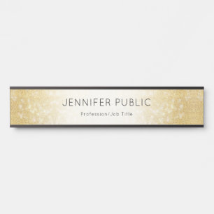 Gold Glitzer Glamour Template Elegant Modernes Türschild