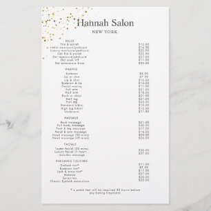 Gold Glitzer Glitzer Beauty Salon Flyer