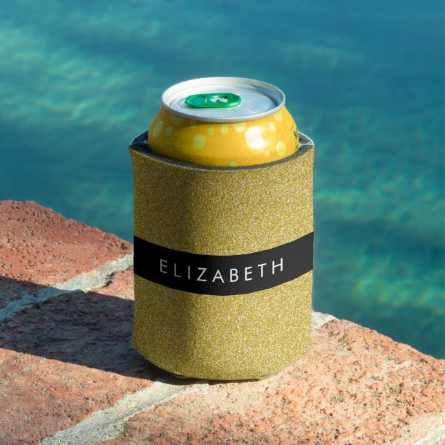 Gold Glitzer, Glitzer Hintergrund, Ihr Name Dosenkühler (In Situ Pool)