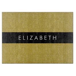 Gold Glitzer, Glitzer Hintergrund, Ihr Name Schneidebrett