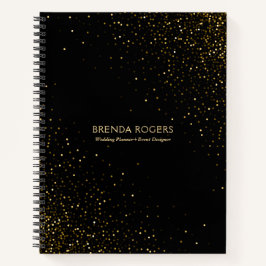 Gold Glitzer Glitzern in Schwarz Notizbuch