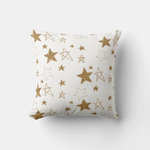 Gold Glitzer Glitzy Stars Kissen