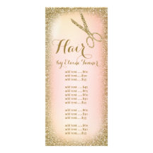 Gold Glitzer Hair Salon Rack Card