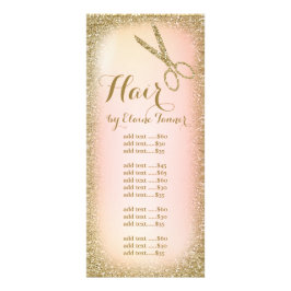 Gold Glitzer Hair Salon Rack Card Werbekarte