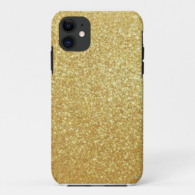Gold Glitzer Handy Case, Luxus-Glitzer-Geschenk Case-Mate iPhone Hülle (Rückseite)