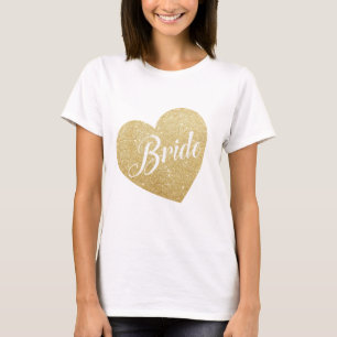 Gold Glitzer Heart Bride FAB Top Klasse Stilvoll