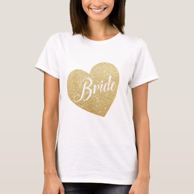 Gold Glitzer Heart Bride FAB Top Klasse Stilvoll (Vorderseite)