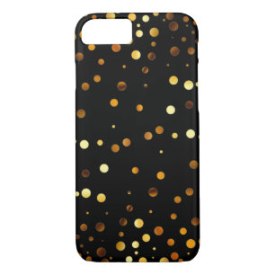 Gold Glitzer Imitate Foil Confetti Dots iPhone 8/7 Hülle