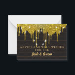 Gold Glitzer Imitate Hochzeitsratenkarte Hinweiskarte<br><div class="desc">Dies ist die leere elegante Gold Glitzer Imitate Foil Wedding Advice Card Business Card. Diese Karte mit Gold-Glitzer. Es ist perfekt wie Hochzeitskarten,  Platzkarten,  Visitenkarten und mehr. Klicken Sie auf die Schaltfläche Anpassen,  um das Design zu personalisieren.</div>