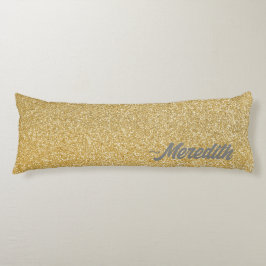 Gold Glitzer Individuelle Name Seitenschläferkissen