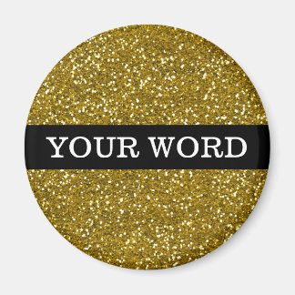 Gold Glitzer Inspiration Motivierend ein Wort Magnet