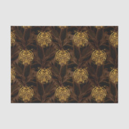 Gold Glitzer Jungle Tiger Pattern Seidenpapier