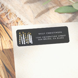 Gold Glitzer Kerzen Geburtstagsfeier Rücksendeadre