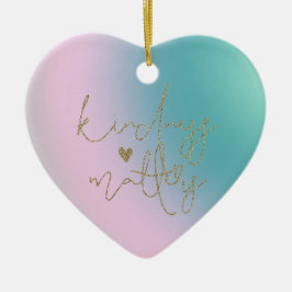 Gold Glitzer Kindness spielt Gefärbte Krawatte Keramik Ornament