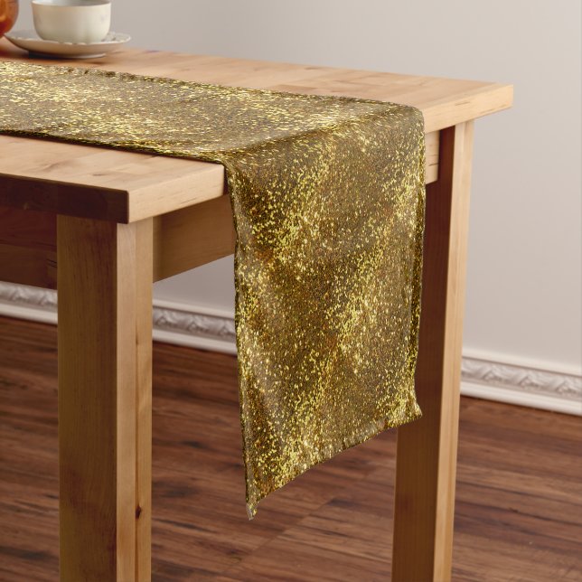Gold Glitzer Kurzer Tischläufer (Beispiel)