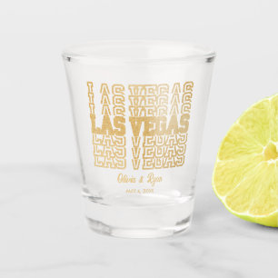 Gold Glitzer Las Vegas Gastgeschenk Hochzeit Shotg Schnapsglas