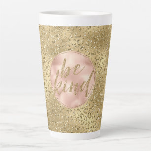 Gold Glitzer Leopard Print Blush Rose ist freundli Milchtasse