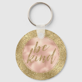 Gold Glitzer Leopard Print Blush Rose ist freundli Schlüsselanhänger