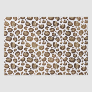 Gold Glitzer Leopard Print Seidenpapier