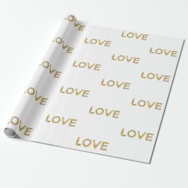 Gold Glitzer Liebe Geschenkpapier