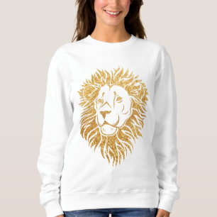 Gold Glitzer   Lion Sweatshirt