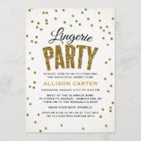 Gold Glitzer Look Confetti Lingerie Party