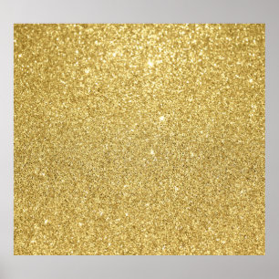 Gold Glitzer, luxuriös, glänzend. Poster