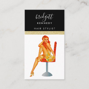 Gold Glitzer Makeup Artist Friseur Salon Visitenkarte
