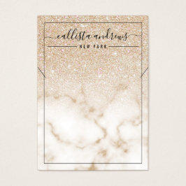 Gold Glitzer Marble Ombre Necklace Display Card