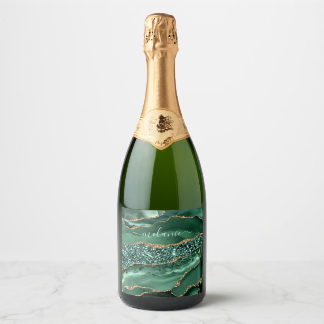 Gold Glitzer Marmorname Weinkeller (Vorderseite)