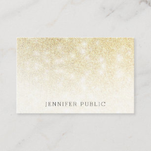 Gold Glitzer Moderne Berufliche Vorlage Elegant Visitenkarte