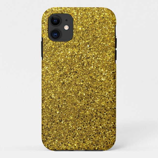 Gold-Glitzer-Muster Case-Mate iPhone Hülle (Rückseite)