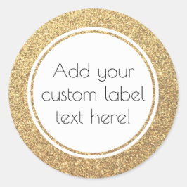 Gold Glitzer Muster Custom Craft Gefallen Hochzeit Runder Aufkleber