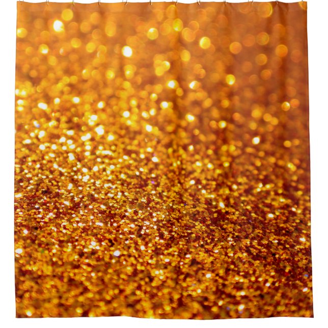 Gold-Glitzer-Muster Duschvorhang (Vorderseite)
